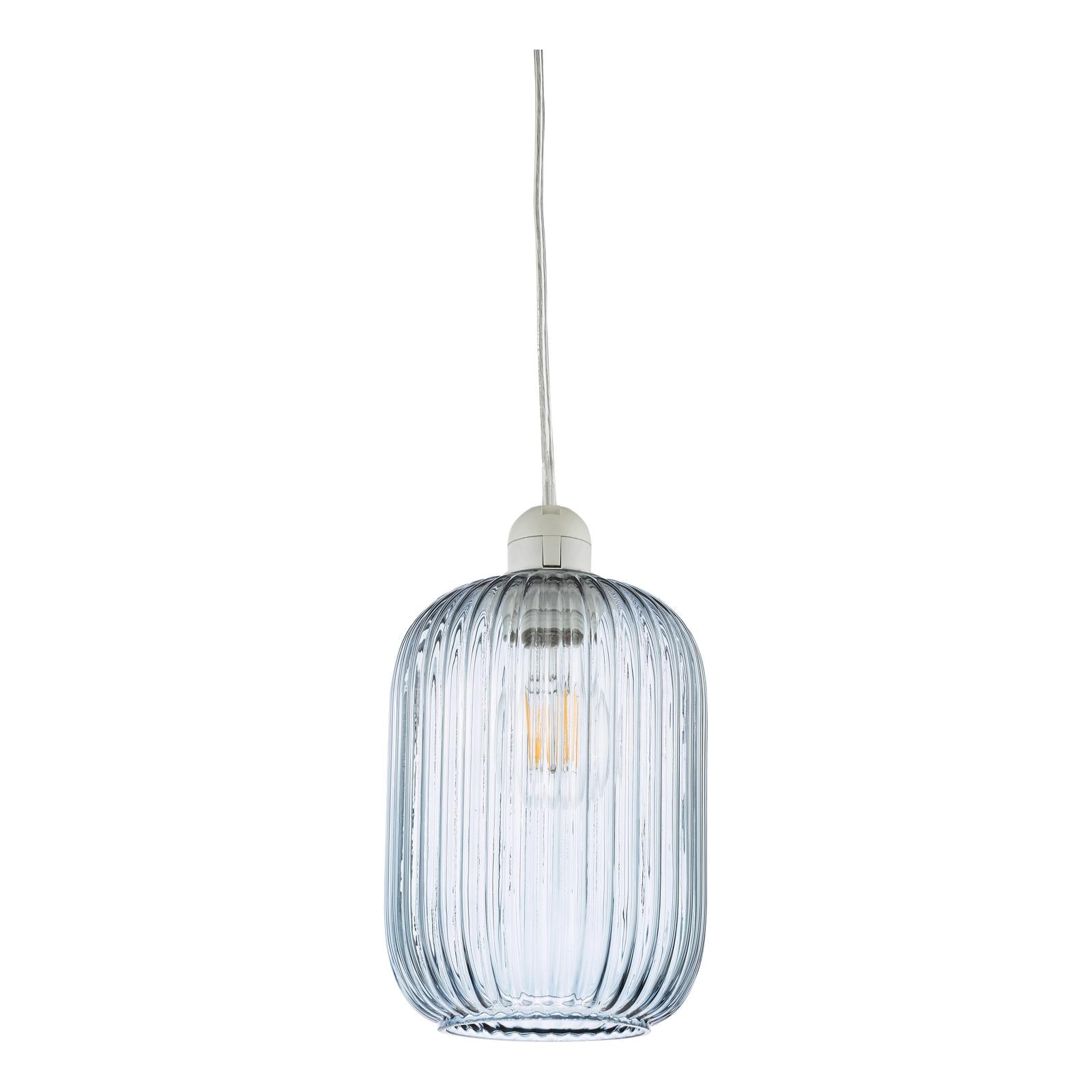 Sawyer Easy Fit Blue Ribbed Glass Shade