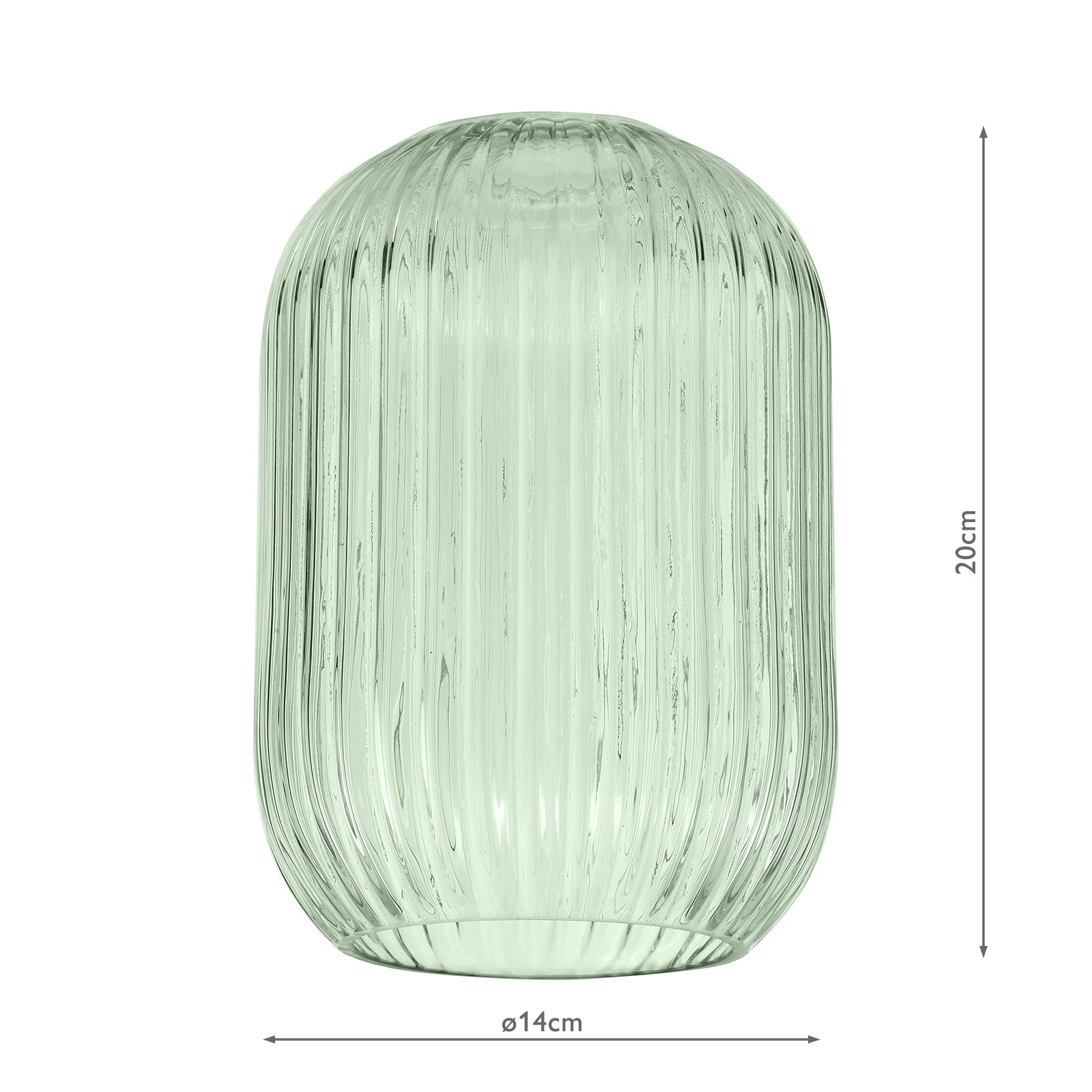 Sawyer Easy Fit Pendant Green Ribbed Glass