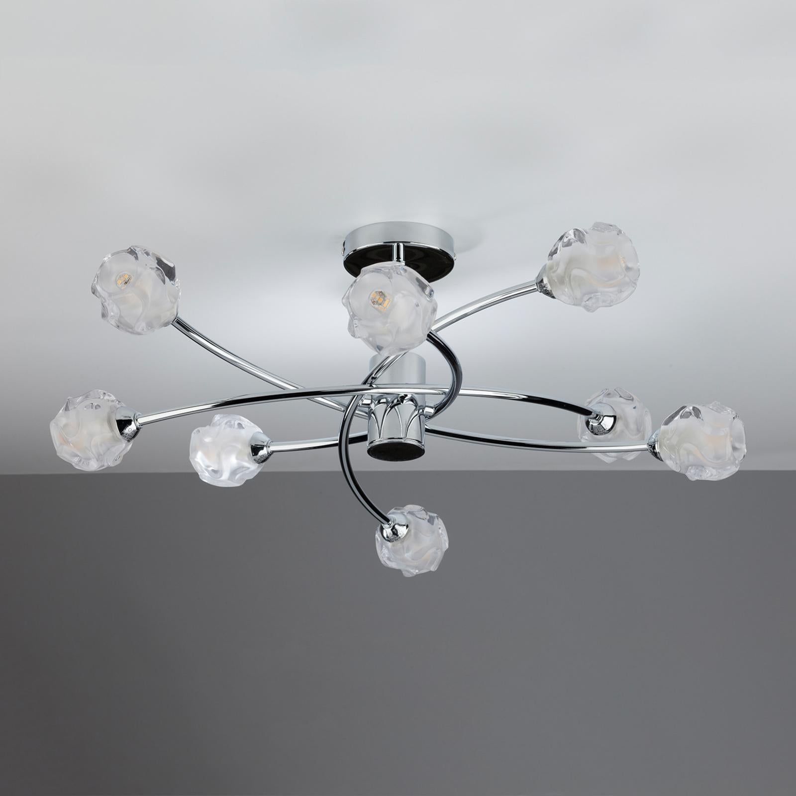 Seattle 8 Light Semi Flush Polished Chrome