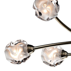Seattle 8 Light Semi Flush Antique Brass