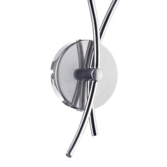 Seattle 2 Light Wall Light Satin Chrome Glass