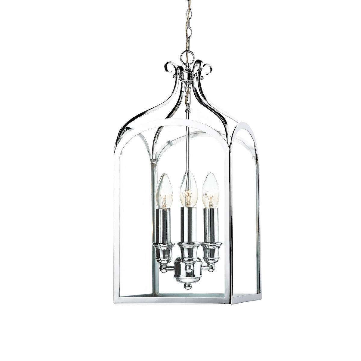 Senator 3 Light Lantern Polished Chrome