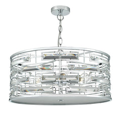 Seville 6 Light Pendant K9 Crystal Polished Chrome
