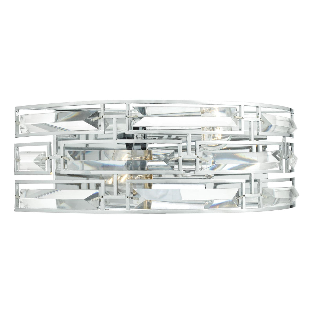 Seville 2 Light Wall Light Crystal Polished Chrome