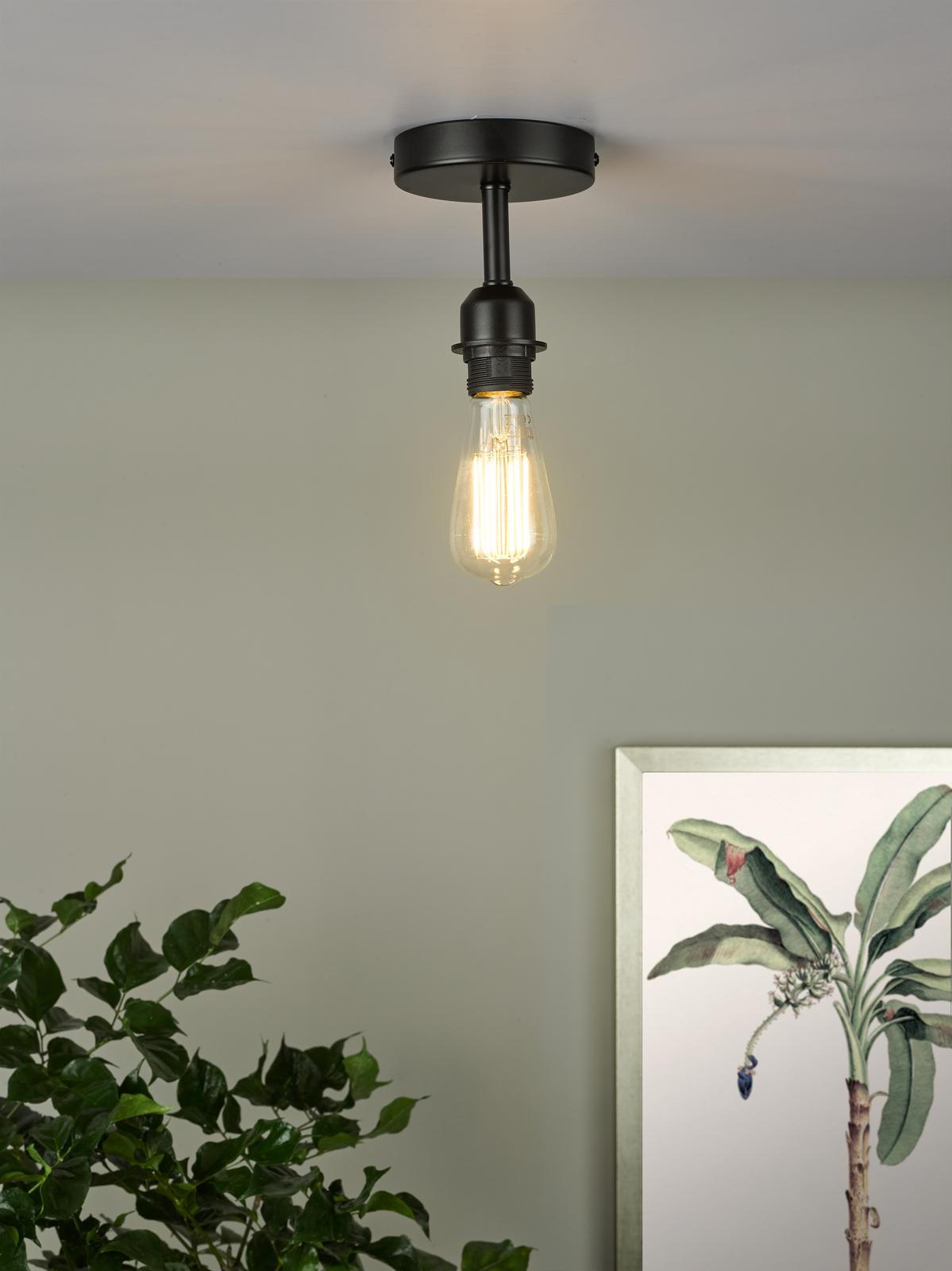 SF0122 Semi Flush Suspension Matt Black Bracket Only