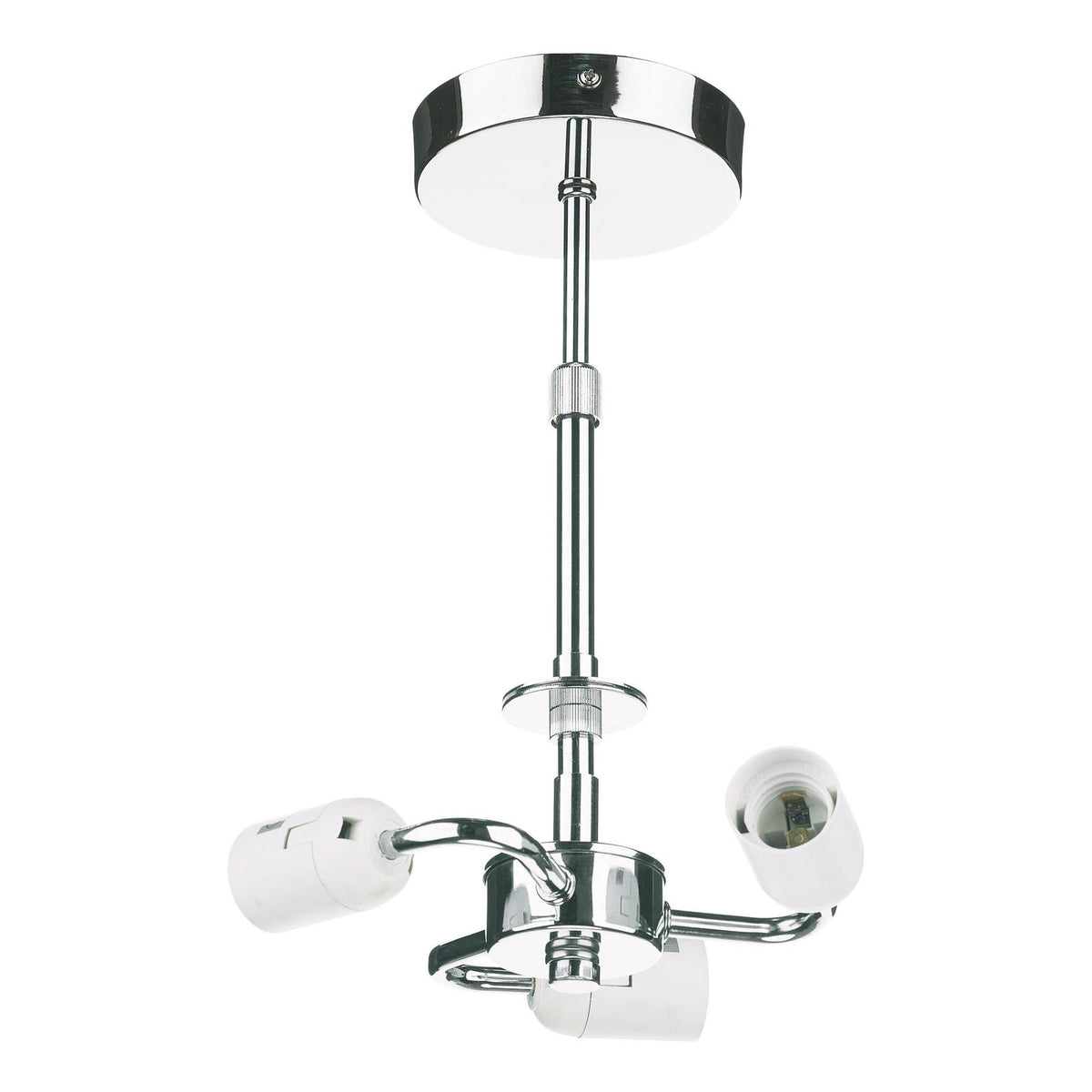 3 Light Semi Flush Suspension Polished Chrome