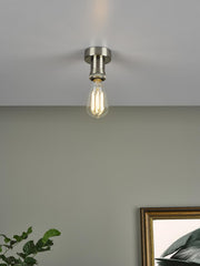 SFB4861 E27 Semi Flush Suspension Antique Chrome Bracket Only