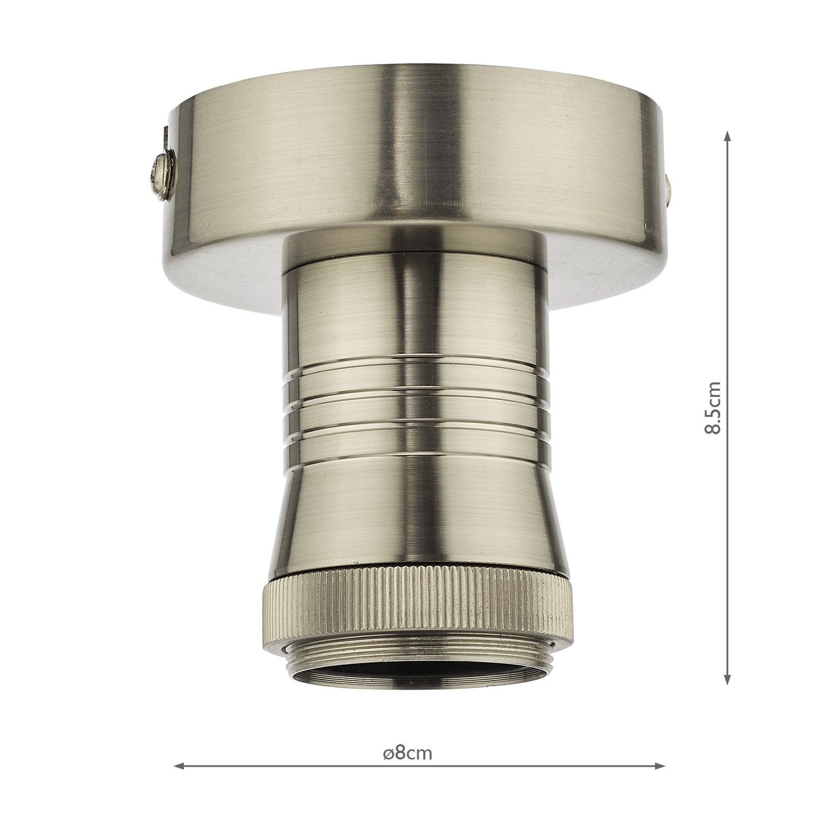 SFB4861 E27 Semi Flush Suspension Antique Chrome Bracket Only