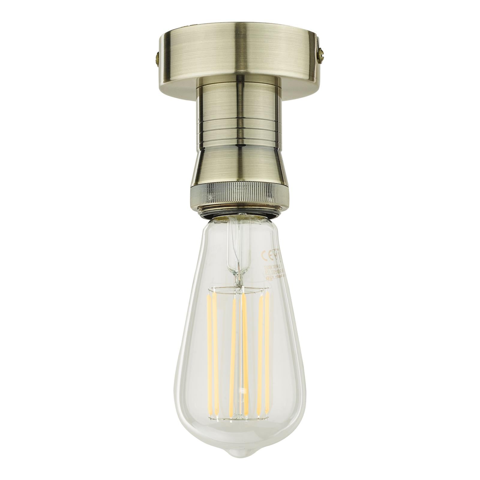 SFB4875 E27 Semi Flush Suspension Antique Brass Bracket Only