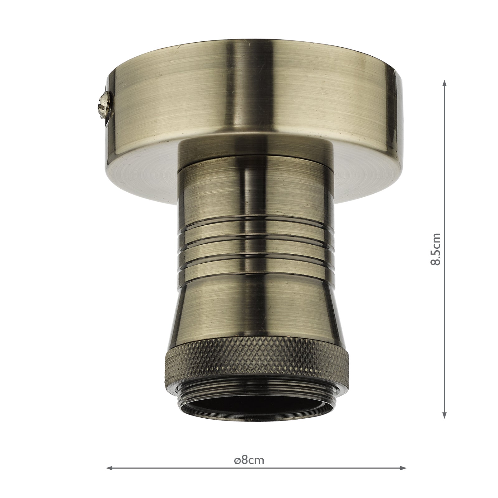 SFB4875 E27 Semi Flush Suspension Antique Brass Bracket Only