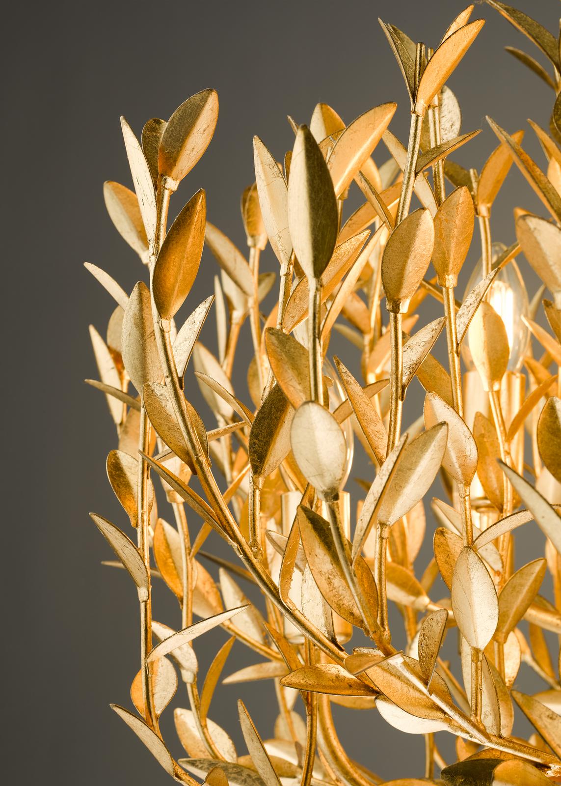 Silvius 9 Light Pendant Gold Leaf