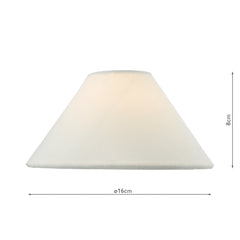 Sivan White Linen Coolie Shade 16cm
