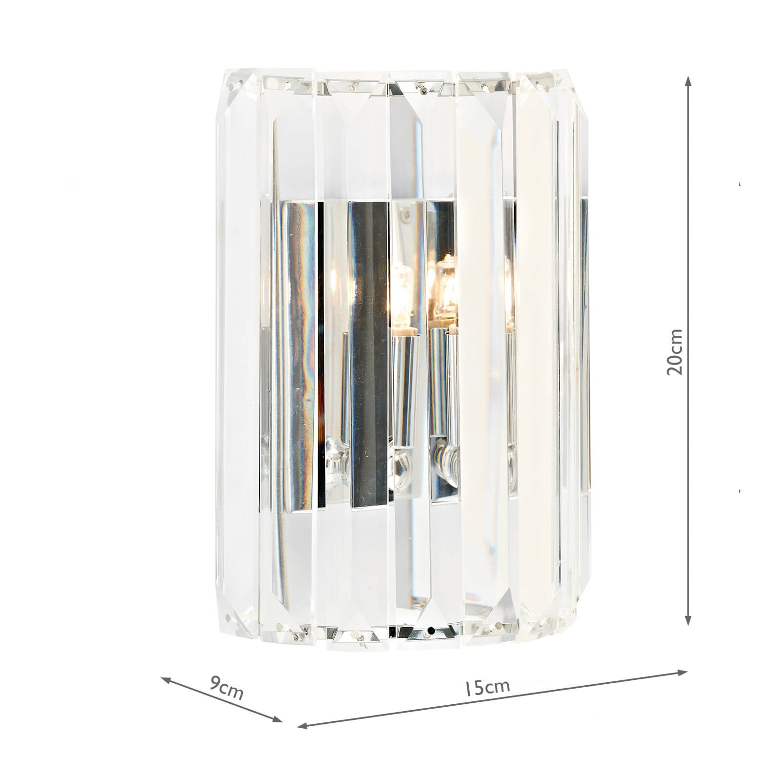 Sketch Wall Light Polished Chrome Crystal