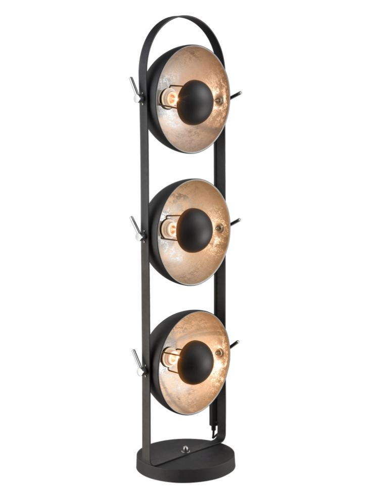 Franklite Earl Standard Lamp With Three Reflectors Silver
