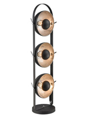 Franklite Earl Standard Lamp With Three Reflectors Silver