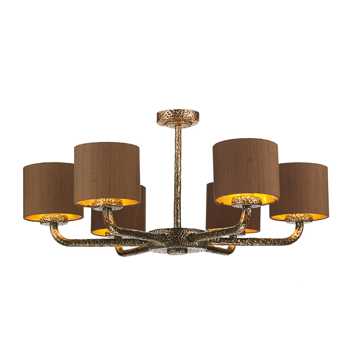 David Hunt Lighting Sloane 6LT Pendant Pewter with Shades SLO0699