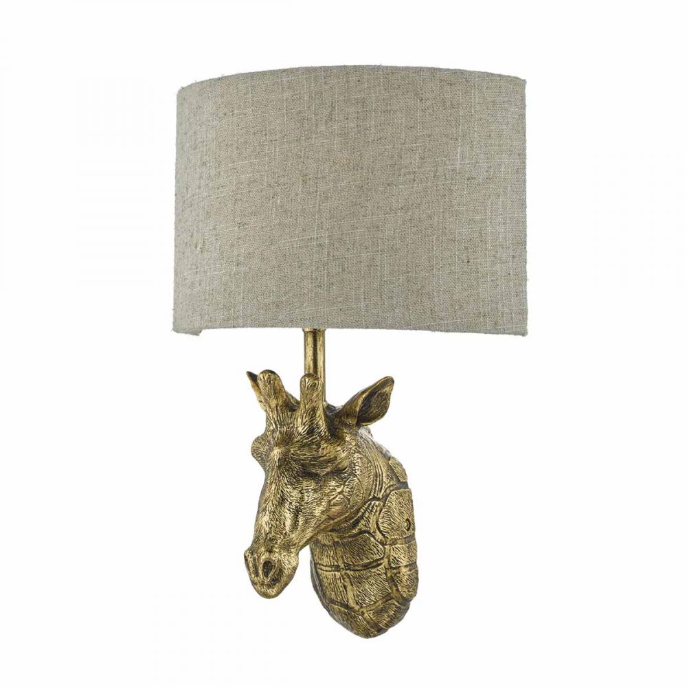 Sophie Giraffe Wall Light Gold With Shade
