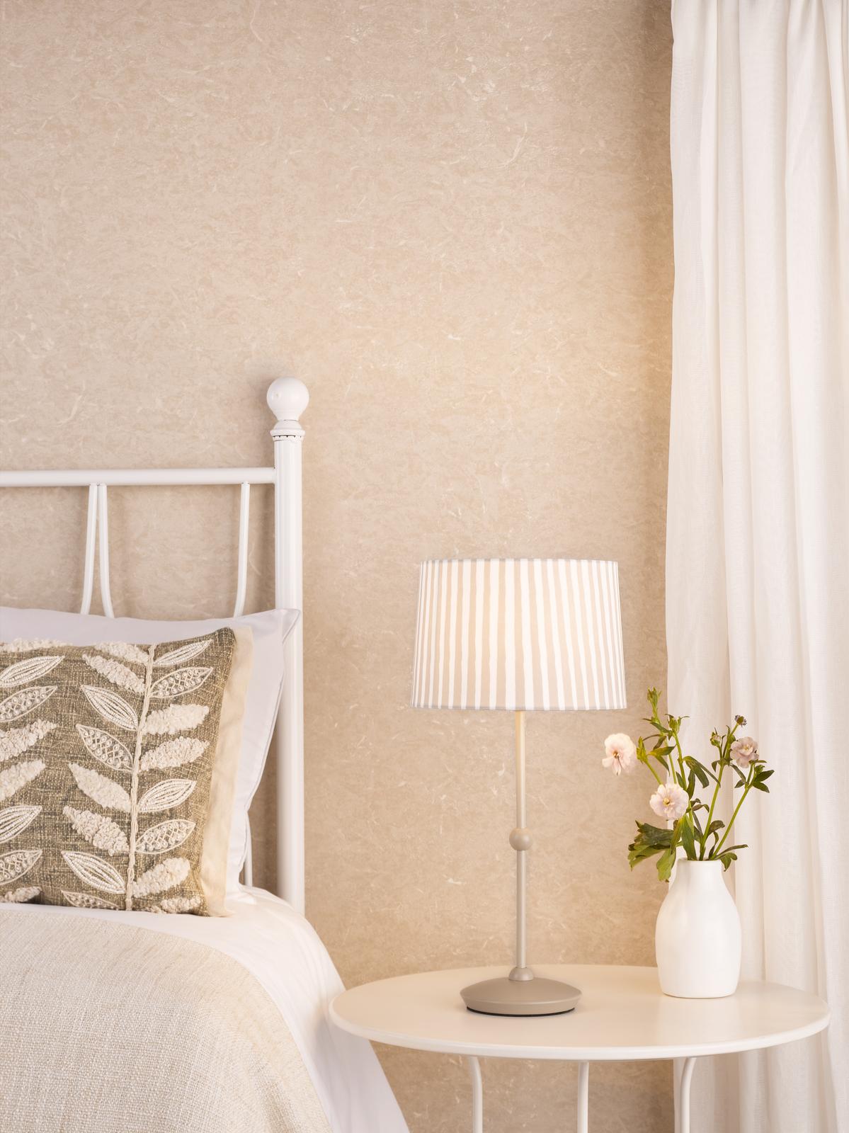 Sosa Table Lamp Matt Taupe With Shade