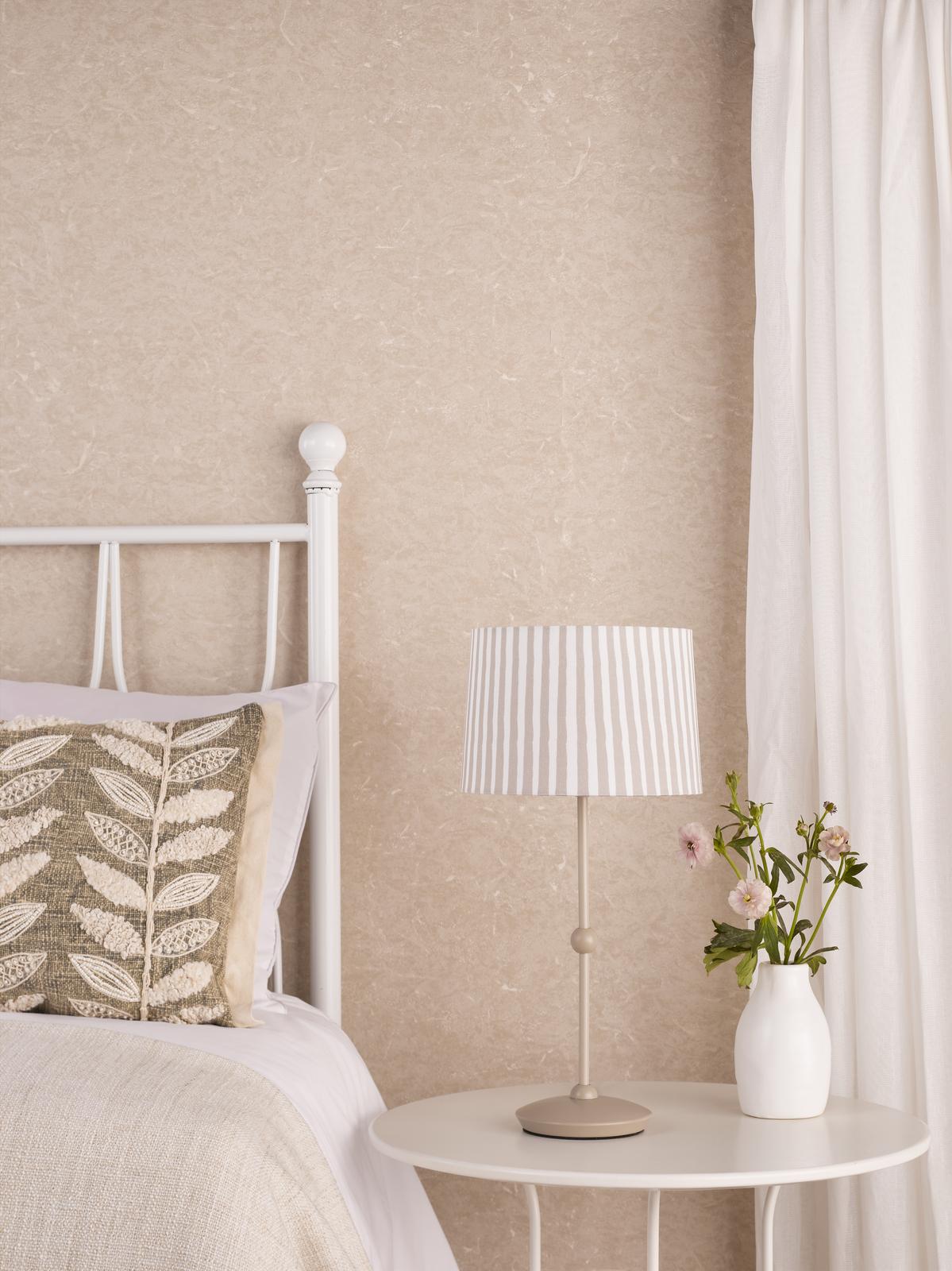 Sosa Table Lamp Matt Taupe With Shade