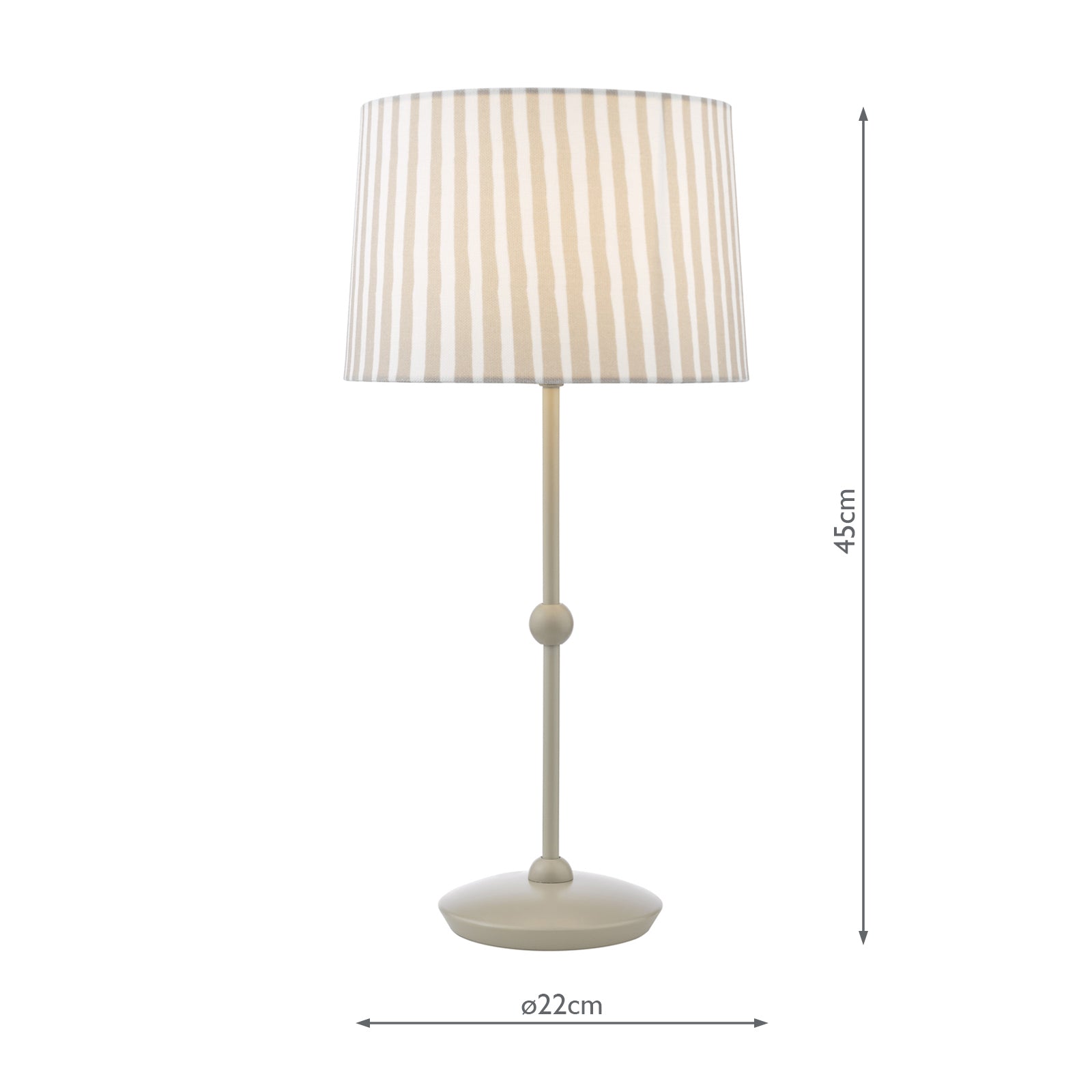 Sosa Table Lamp Matt Taupe With Shade