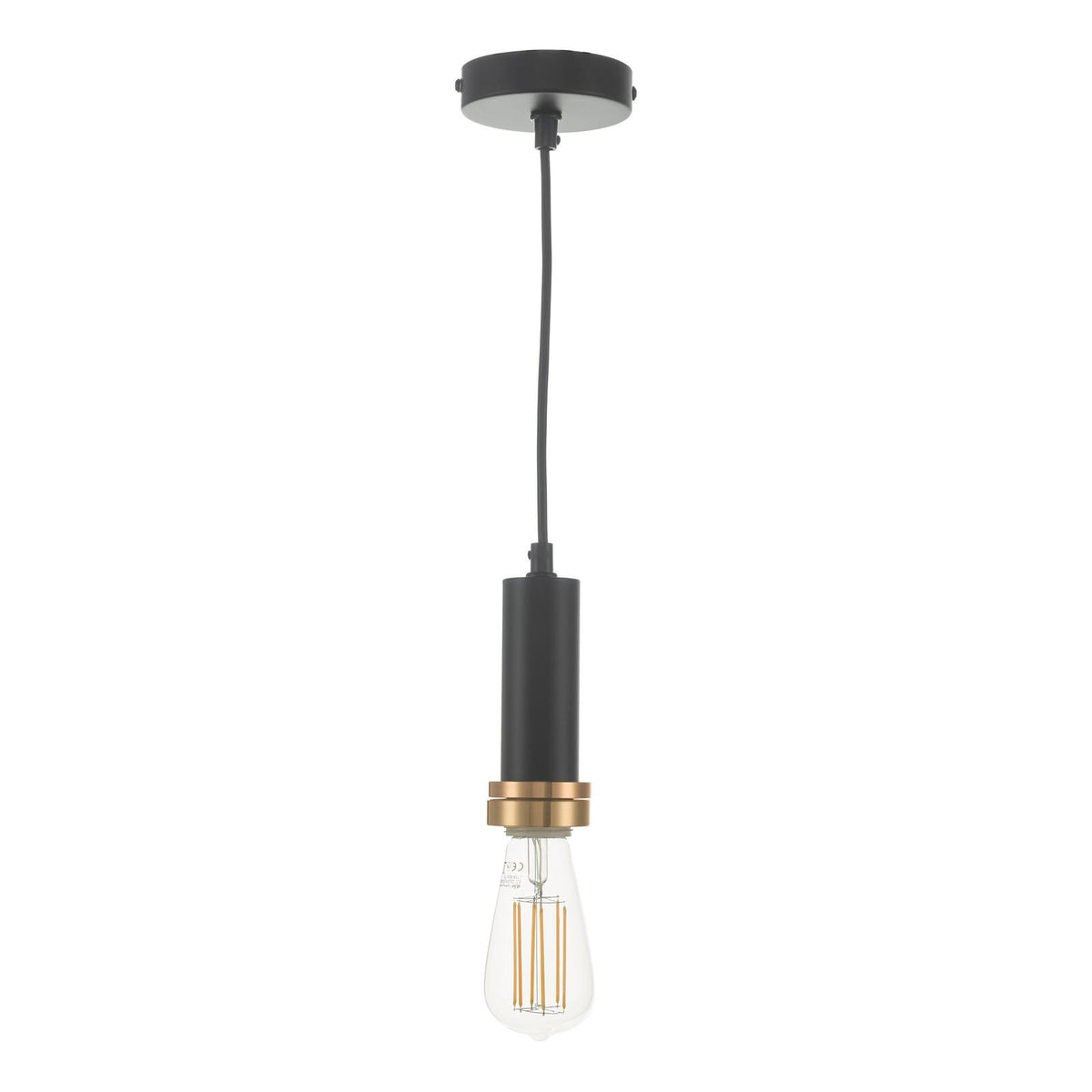 1 Light E27 Suspension Matt Black And Bronze