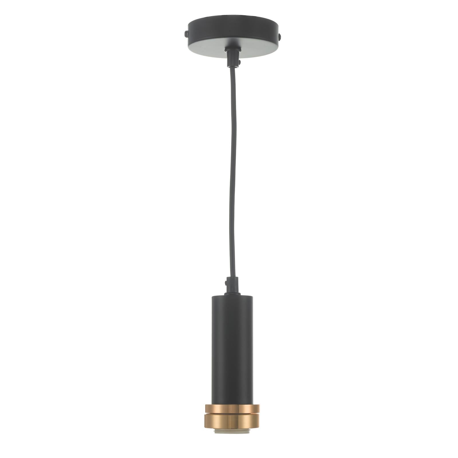 1 Light E27 Suspension Matt Black And Bronze