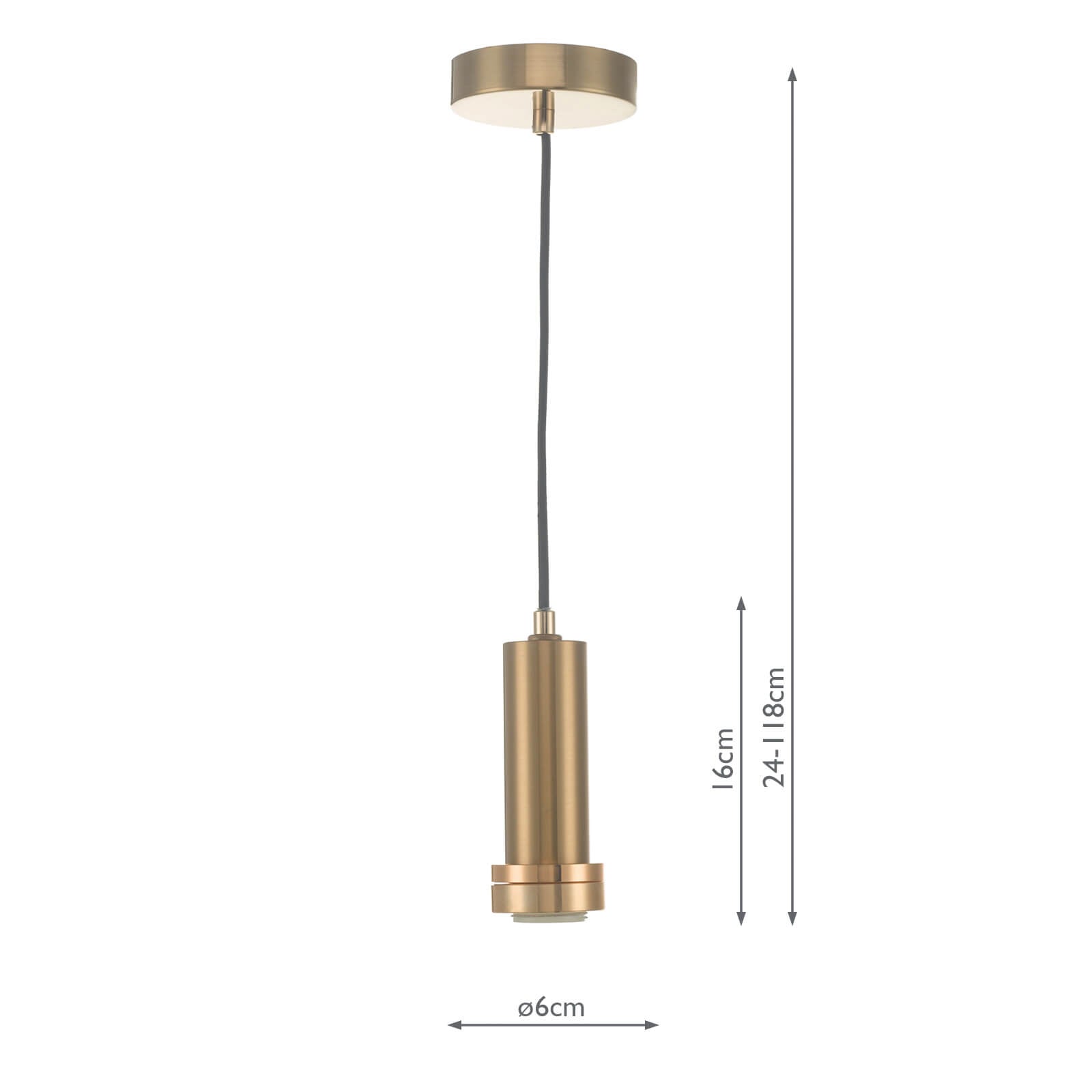 1 Light Suspension Bronze
