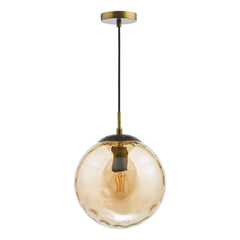 Ripple Pendant Bronze and Champagne Glass