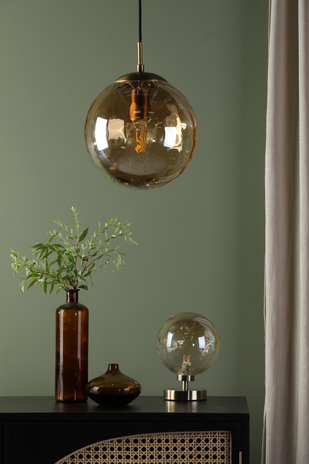 Ripple Pendant Bronze and Champagne Glass