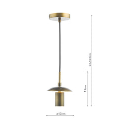1 Light Bronze E27 Suspension