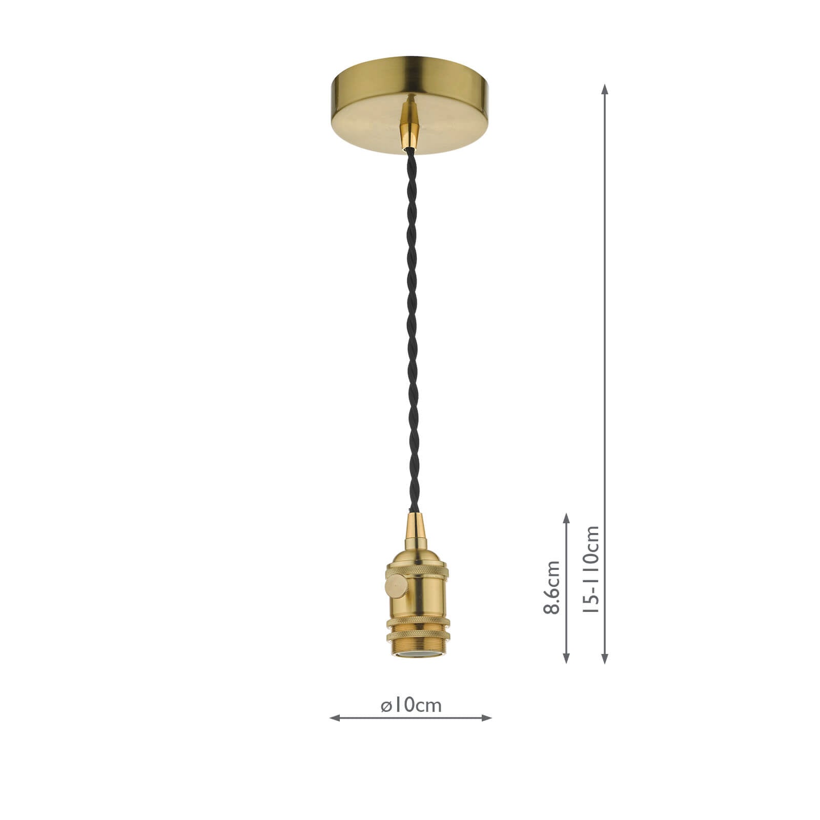 1 Light Suspension In Brass