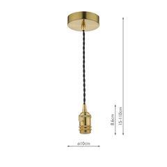 1 Light Suspension In Brass