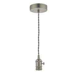 1 Light Antique Chrome E14 Suspension