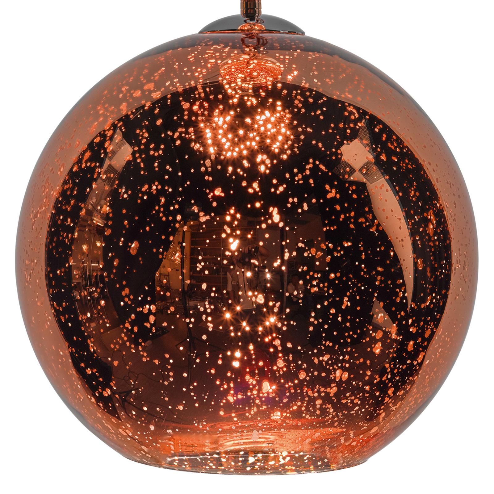 Speckle Pendant Copper Glass and Polished Copper
