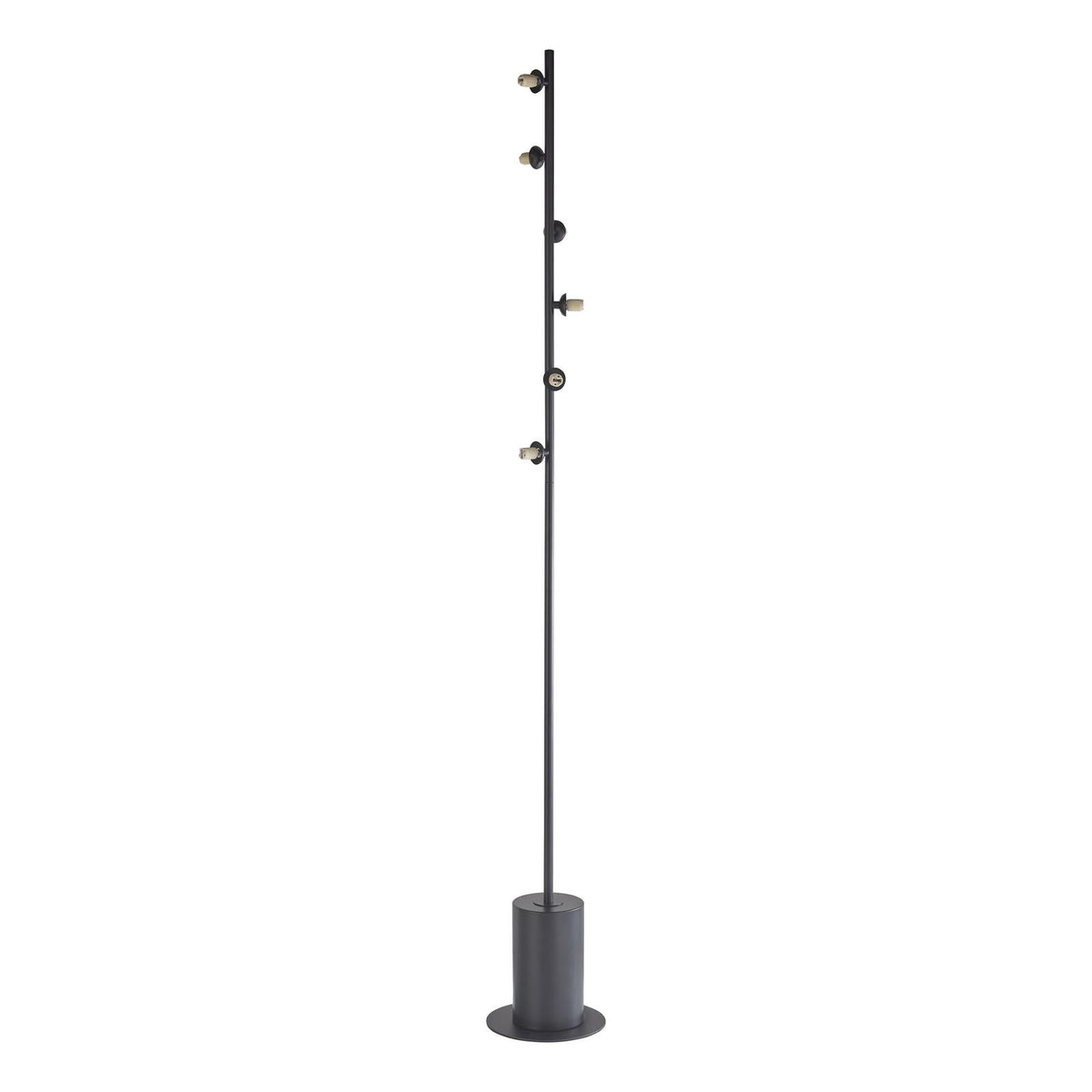 Spiral 6 Light Floor Lamp Matt Black Fitting Only