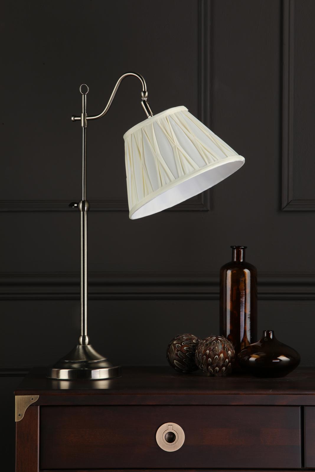 Suffolk Rise & Fall Table Lamp Antique Brass With Shade
