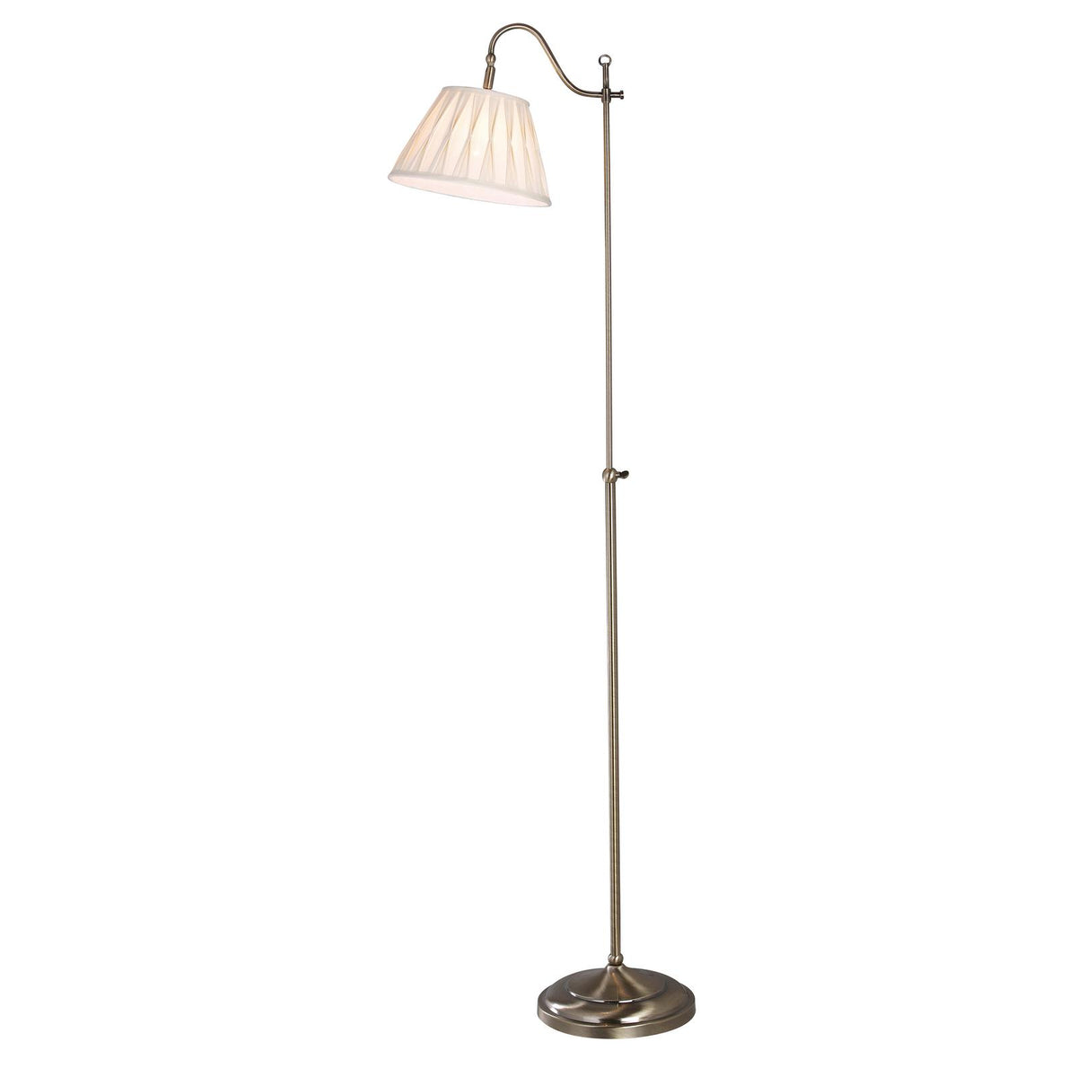 Suffolk Floor Lamp Antique Brass With Shade