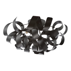 Swash 4 Light Flush Black With Black Ribbins