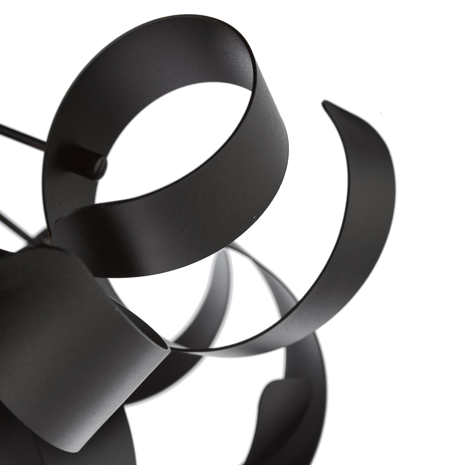 Swash 4 Light Flush Black With Black Ribbins