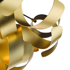 Swash 4 Light Flush Black With Gold Ribbons