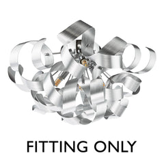 Swash 4 Light Flush Polished Chrome - Fitting Only