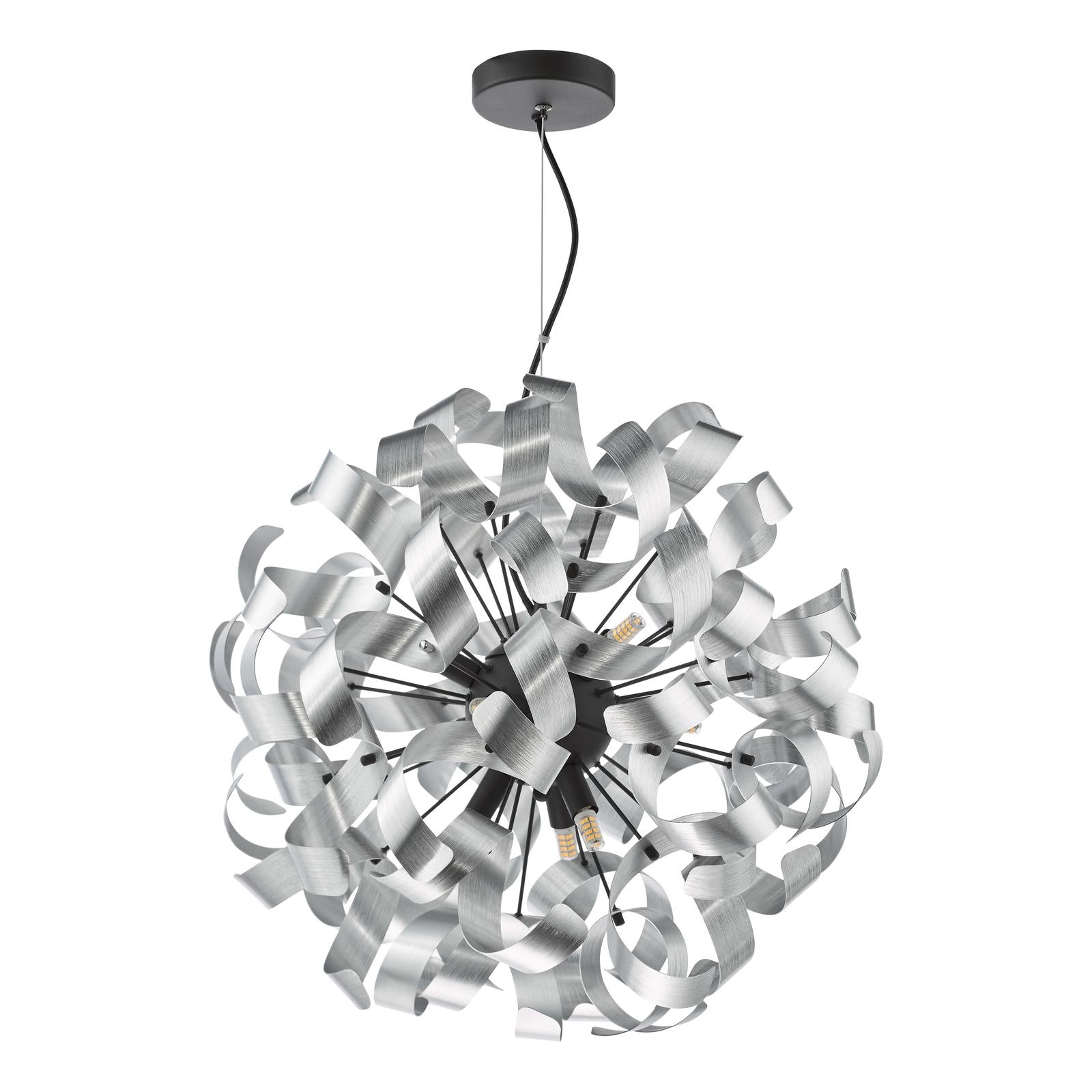 Swash 9 Light Pendant Matt Black Fitting Only