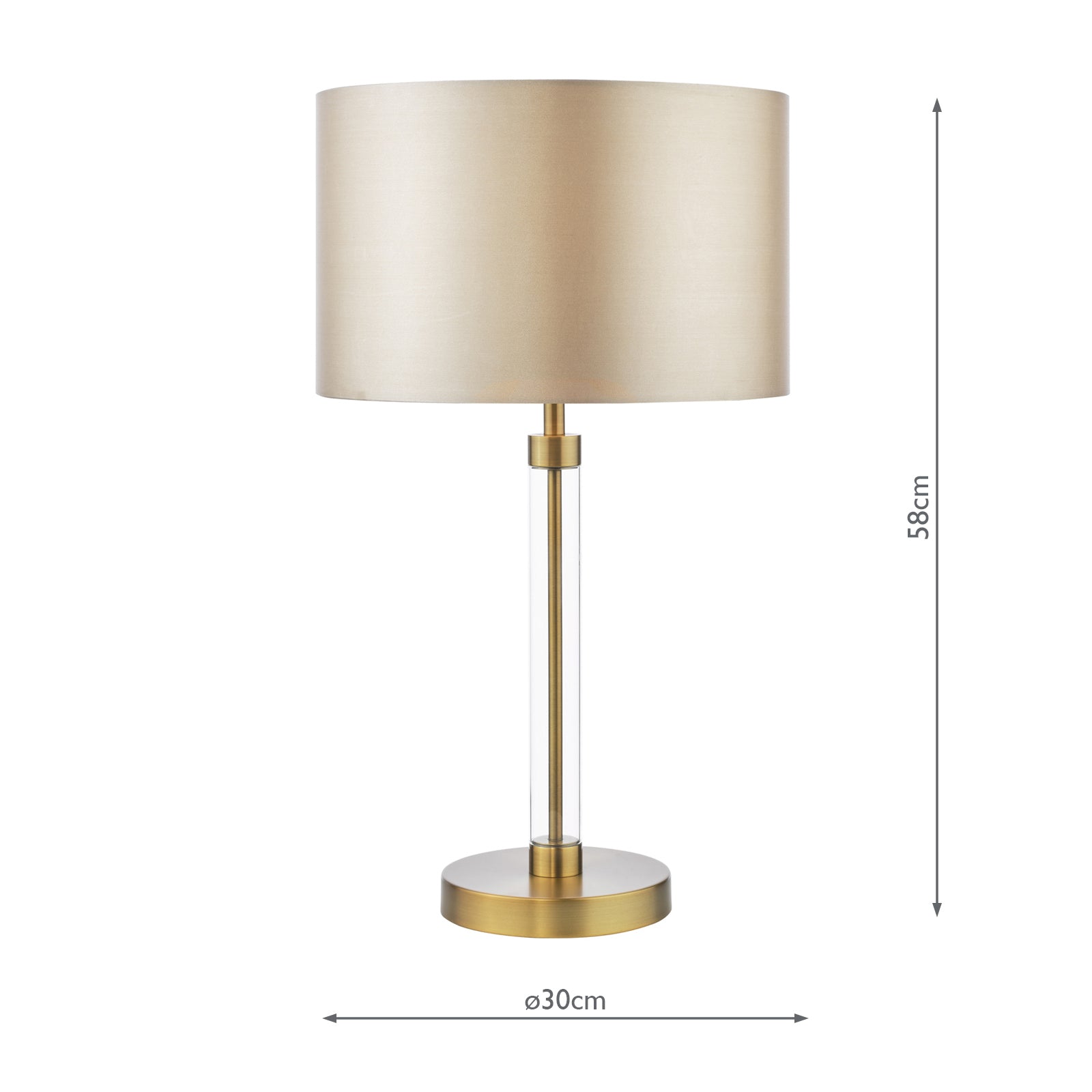 Sylvester Table Lamp Antique Brass With Shade