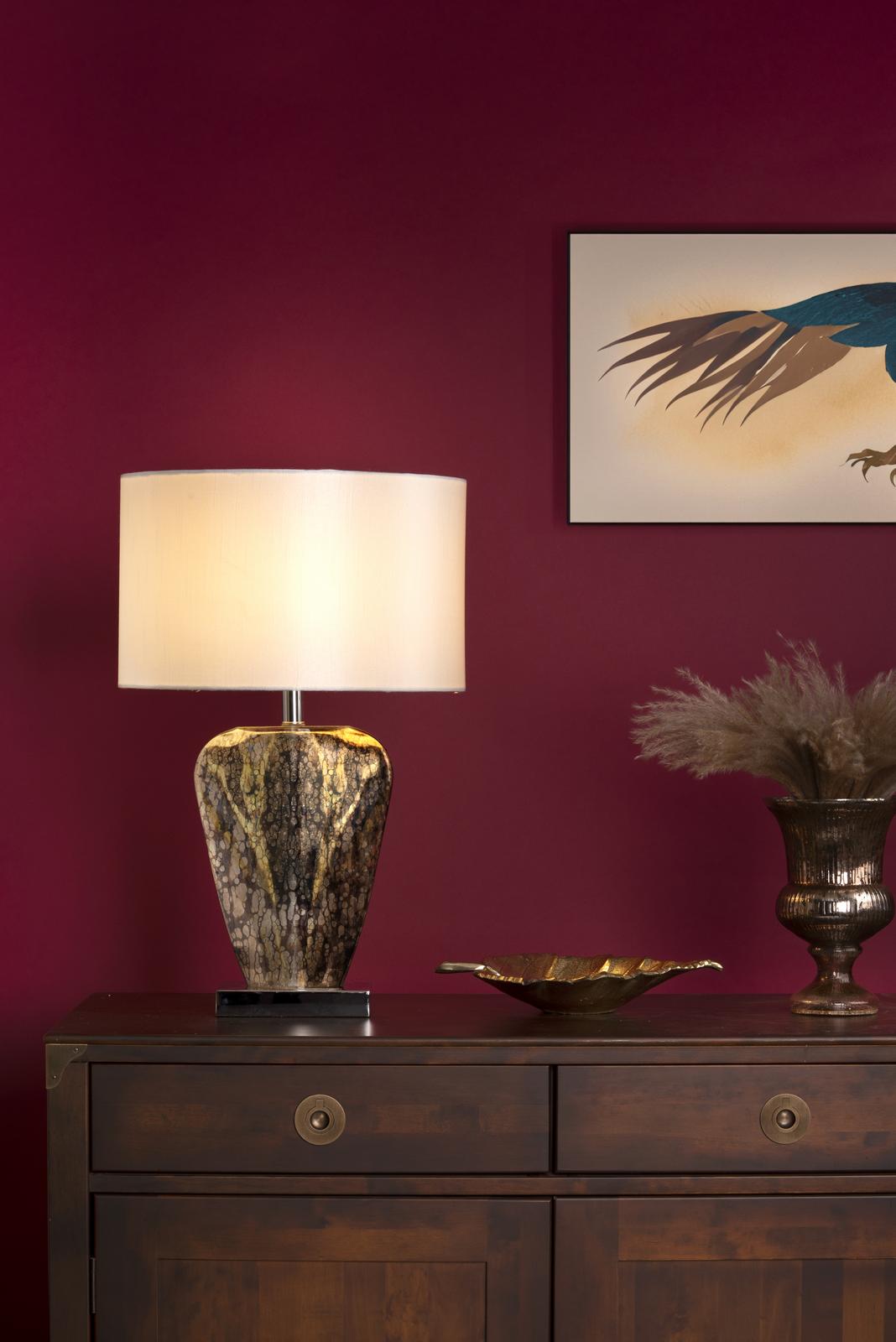 Syracuse Table Lamp Mercury Glass With Shade
