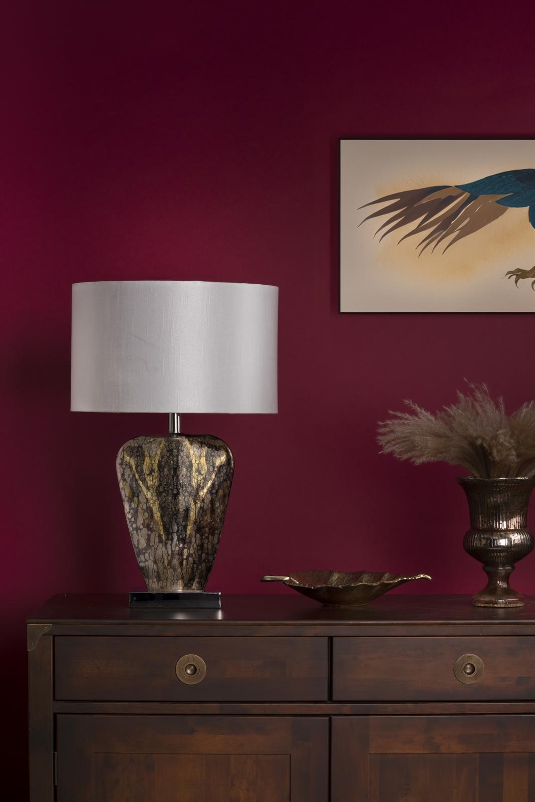 Syracuse Table Lamp Mercury Glass With Shade