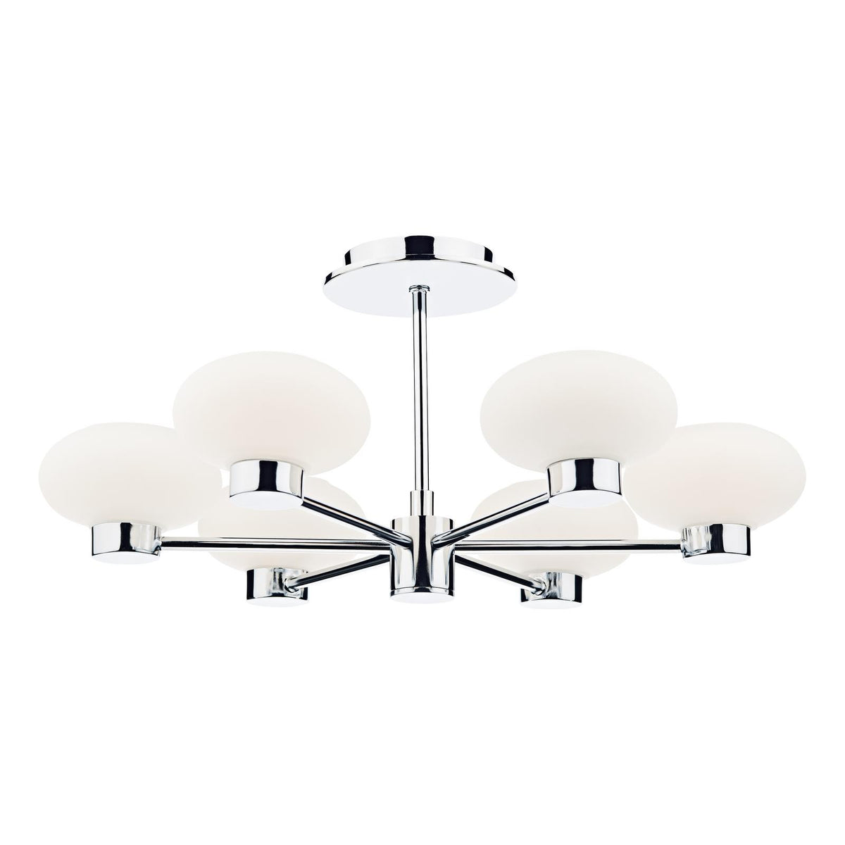 System 6 Light Semi Flush Polished Chrome