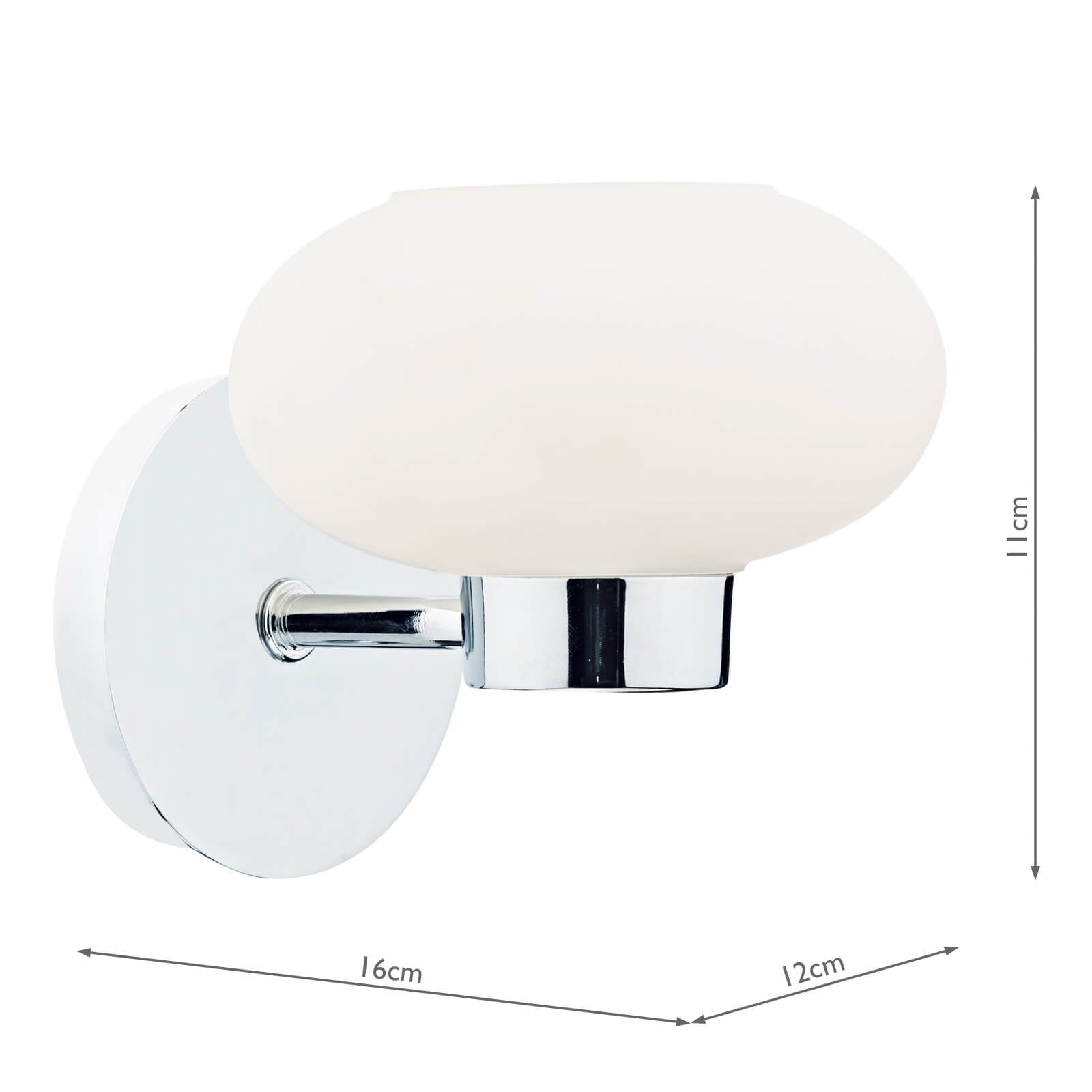 System Single Wall Bracket Polished Chrome
