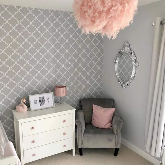 Laura ashley deals pink feather lampshade