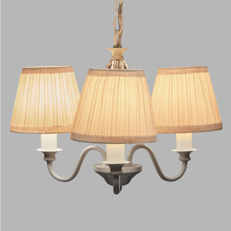 Laura Ashley Ellis 3 Light Cream Pendant with Shades