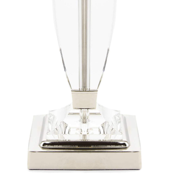 Laura Ashley Carson Crystal Table Lamp Small Polished Nickel – The